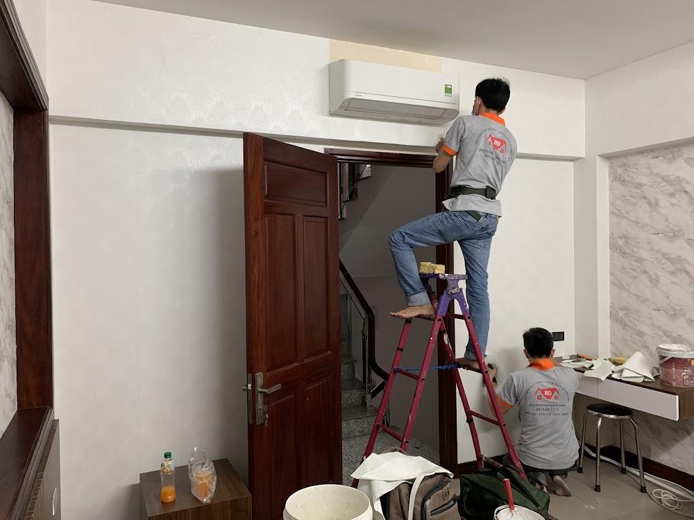 Thi công giấy dán tường cho nhà phố ở Phú Nhuận