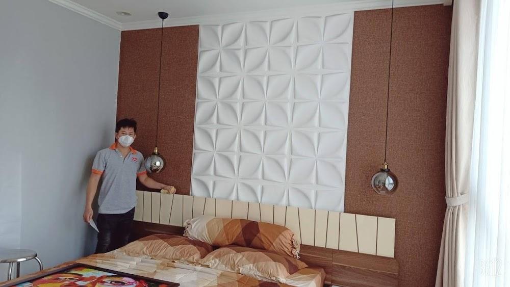 Điểm nhấn sang trọng với giấy dán tường 3D tại dự án Saigon Royal Quận 4.
