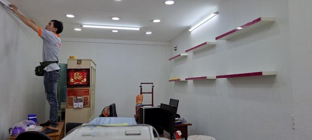 Thi công giấy dán tường cho văn phòng tại đường Hoàng Hoa Thám