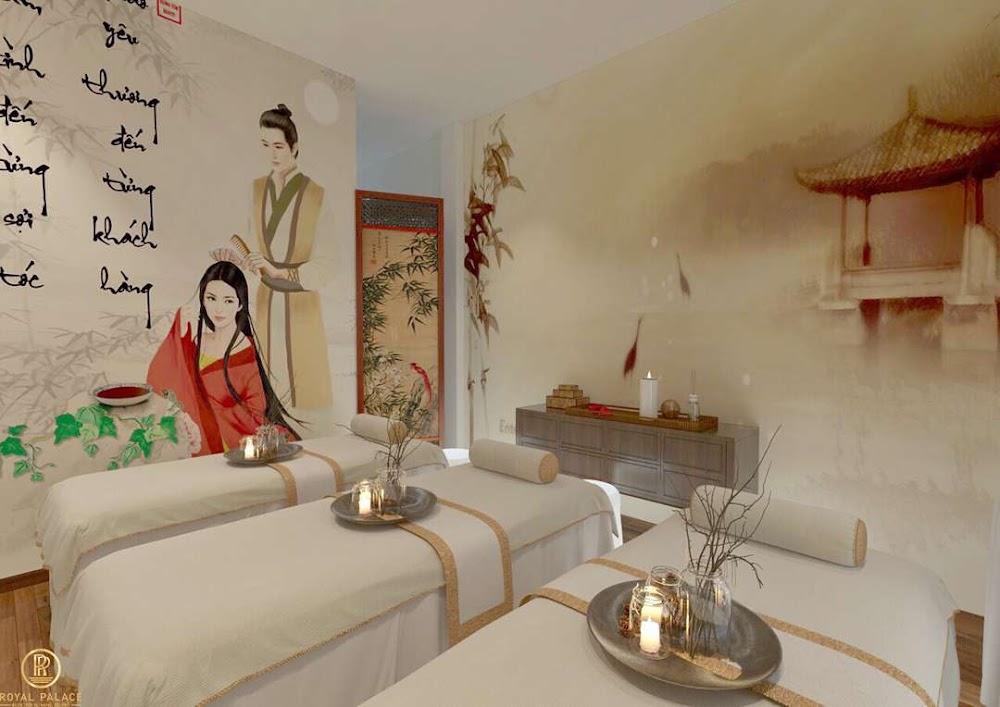 tranh dán tường trong phòng spa dưỡng sinh