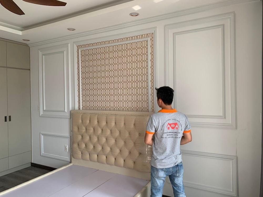 Thi công giấy dán tường phòng ngủ giúp tạo không giang sang trọng, đẳng cấp