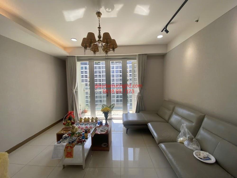 Giấy dán tường màu trơn cho căn hộ tại Điện Biên Phủ, Quận 3