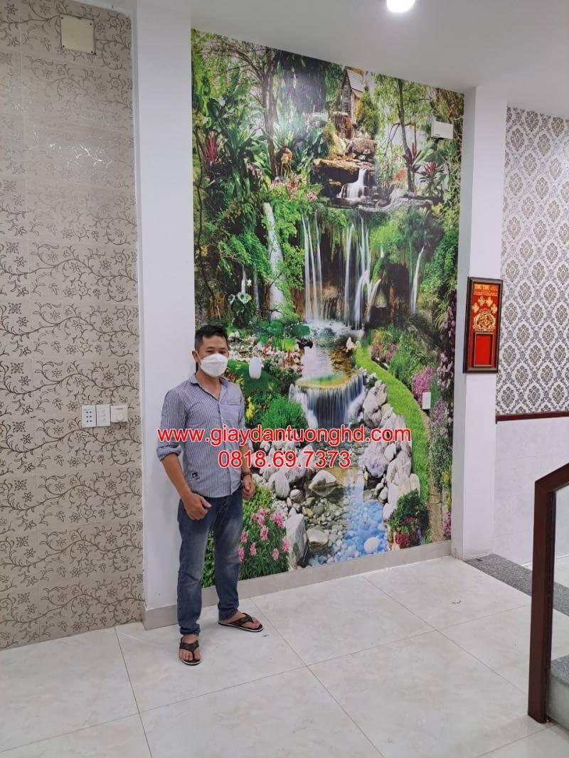 Thi công tranh tường tại góc cầu thang là giải pháp thông minh giúp biến