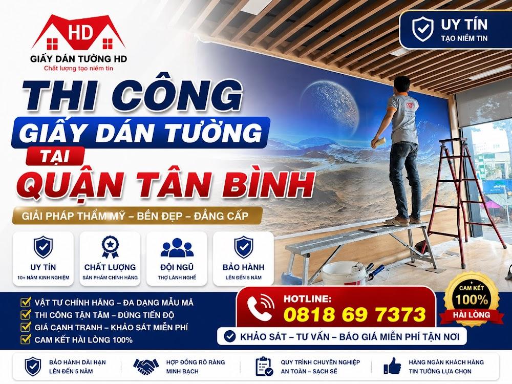 Giấy dán tường HD - Chuyên thi công giấy dán tường tại Tân Bình uy tín, chất lượng