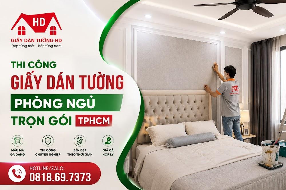 Thi Công Giấy Dán Tường Phòng Ngủ Trọn Gói TPHCM