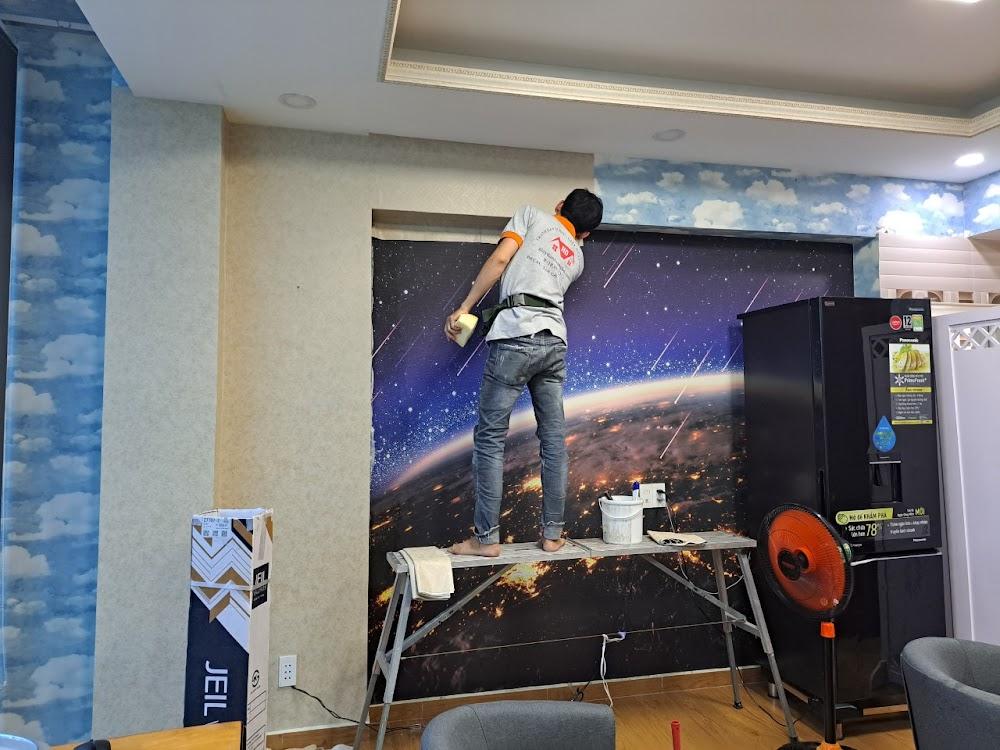 Thi công tranh giấy dán tường tại Phú Nhuận