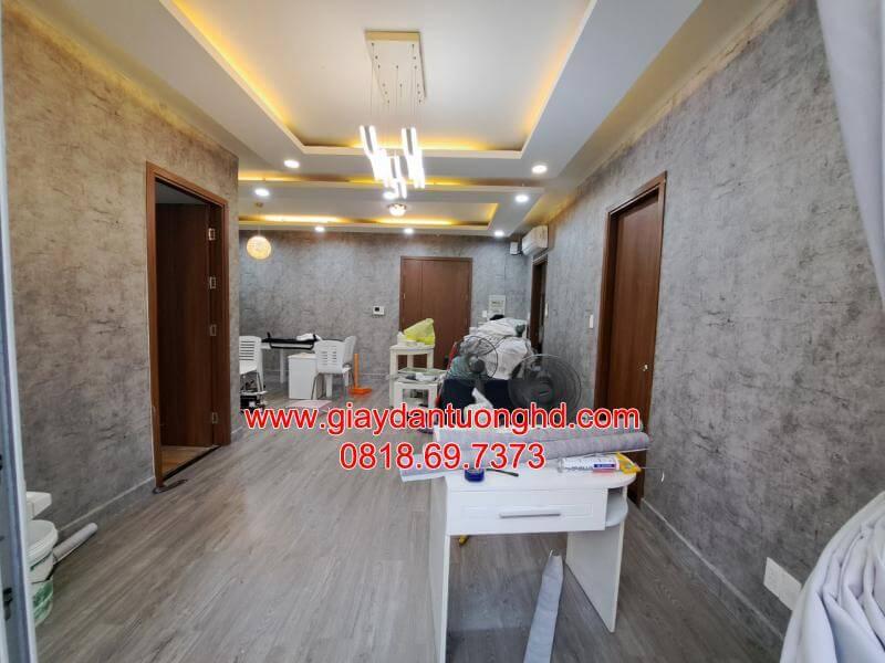 thi công giấy dán tường cao cấp cho chung cư gaanf đường 3/2 Quận 10