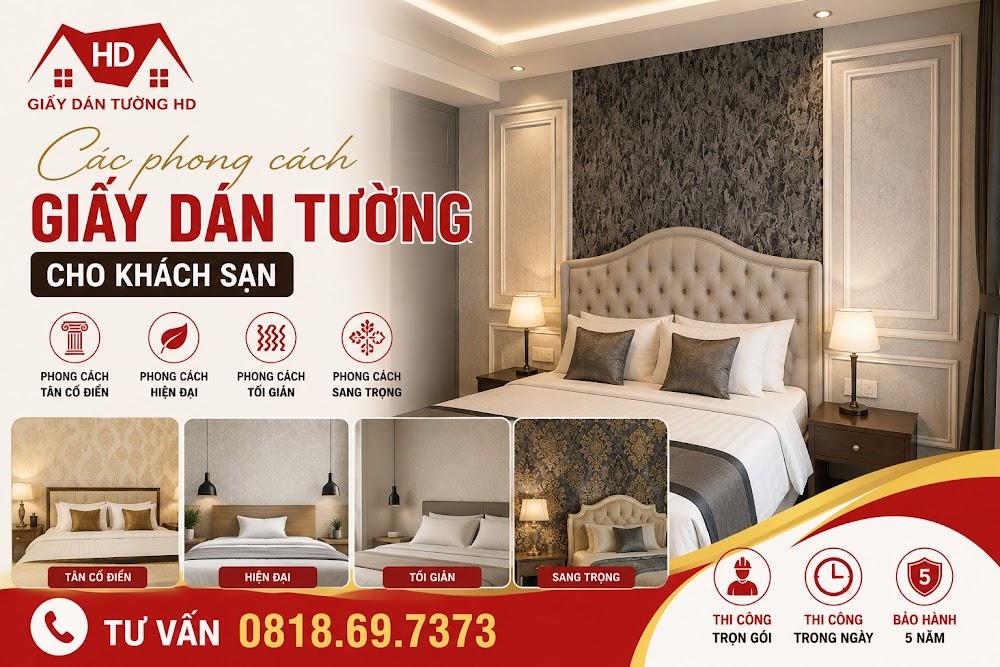 Các phong cách giấy dán tường cho khách sạn