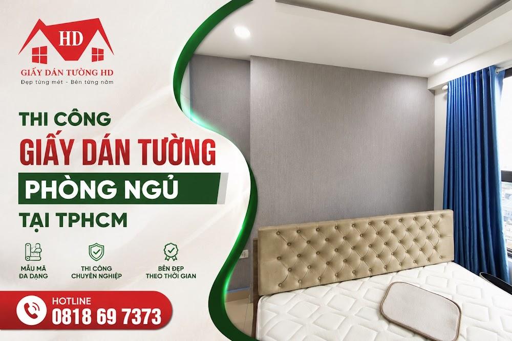 Thi công giấy dán tường phòng ngủ tại TPHCM