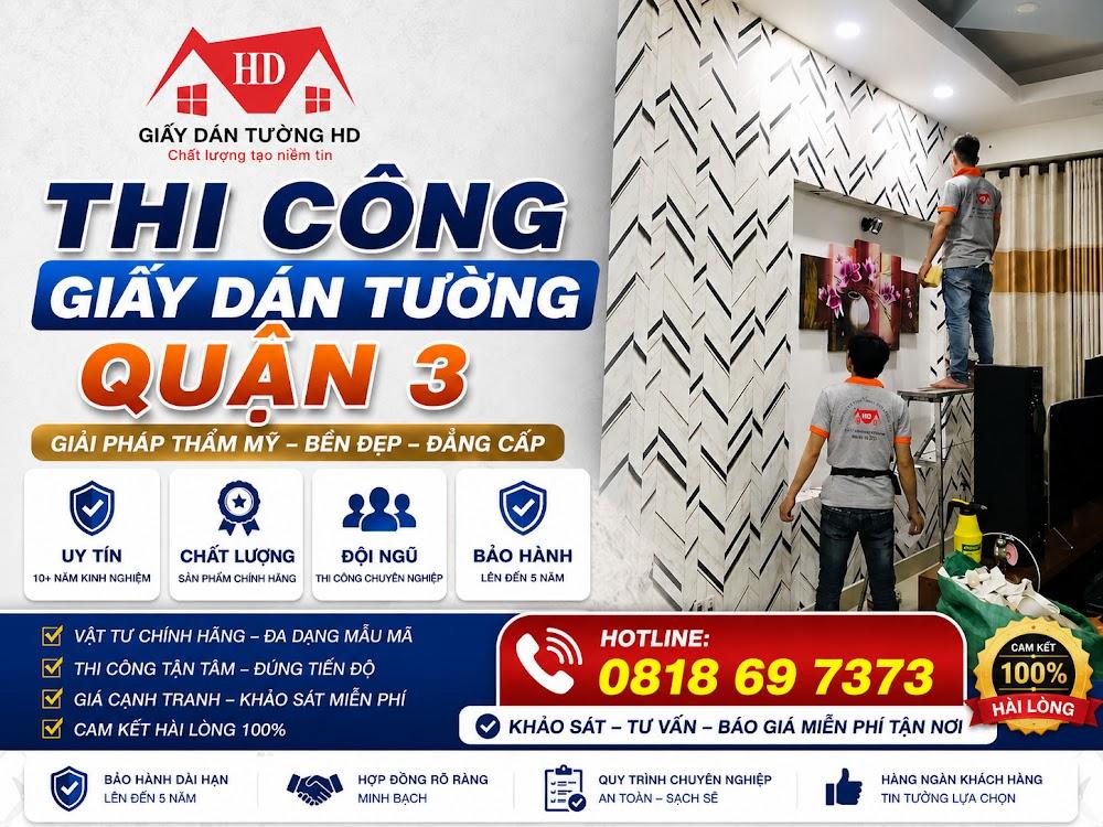 Giấy dán tường HD - Chuyên bán và thi công tranh giấy dán tường trọn gói tại Quận 3