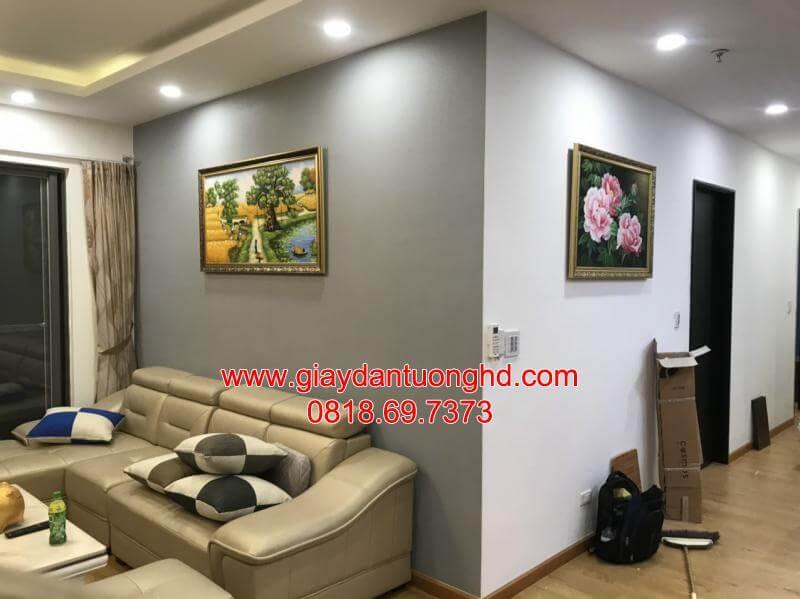 thi công giấy dán tường cho chung cư ở đường Nguyễn Xí
