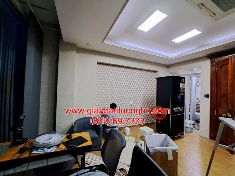 thi công giấy dán tường cho văn phòng