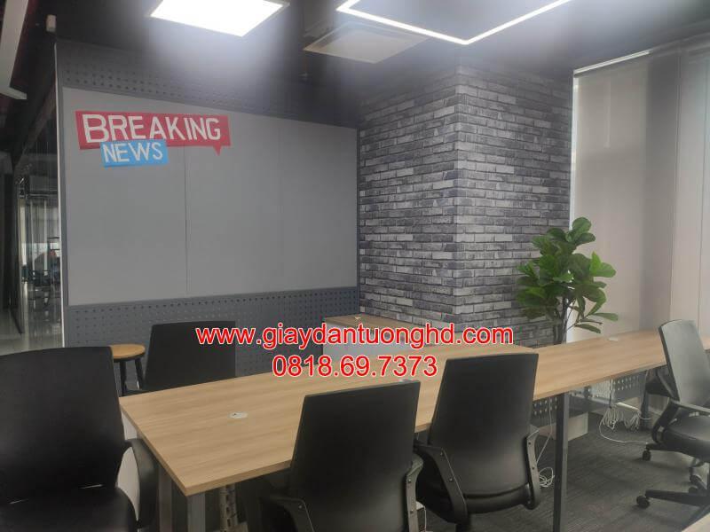 thi công giấy dán tường cho văn phòng công ty