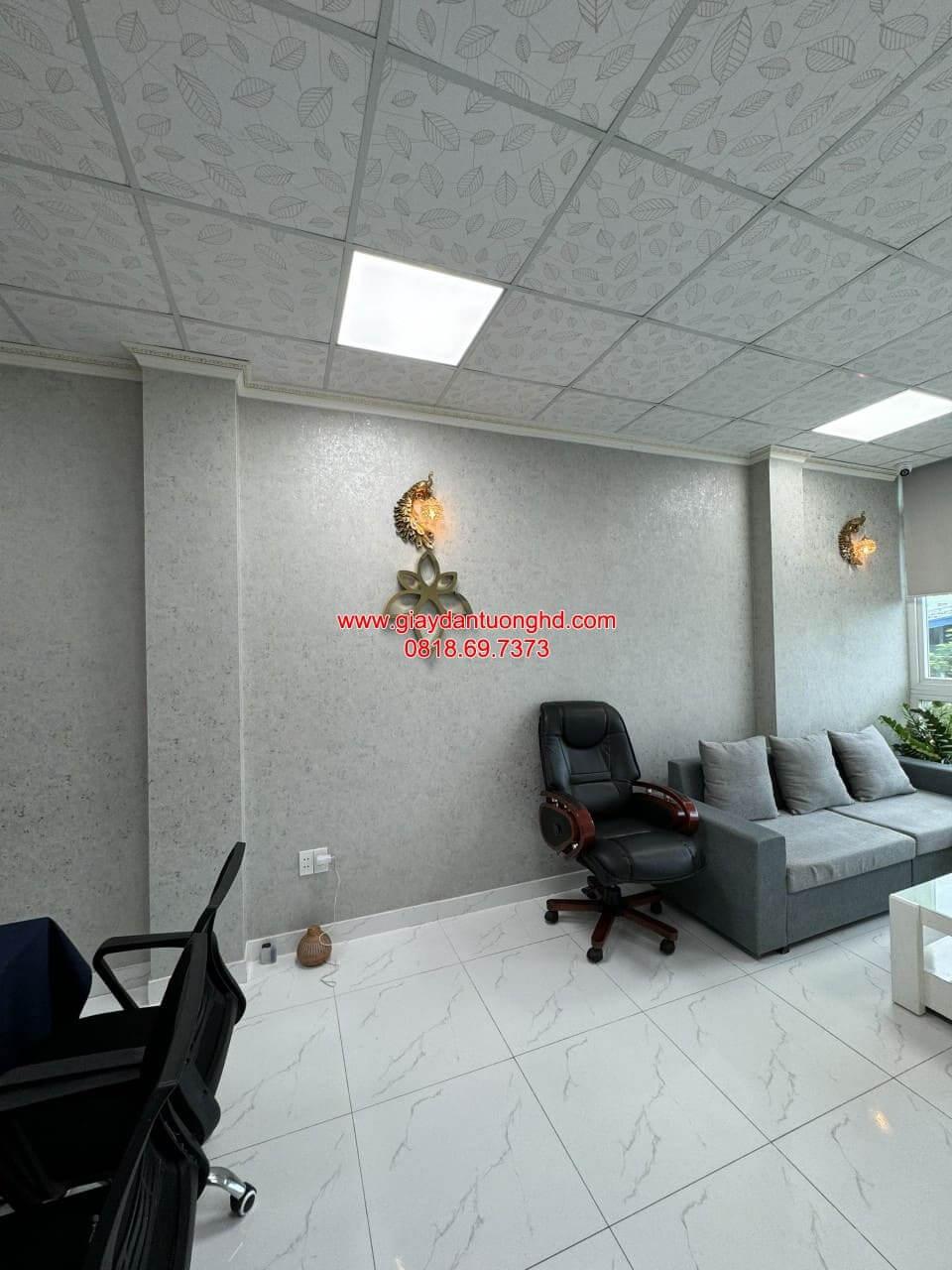 thi công giấy dán tường cho công ty ở Bình Thạnh