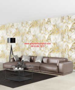 Giấy dán tường giả đá phòng khách 81254-4