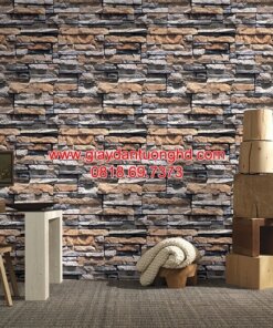 Giấy dán tường phòng ngủ giả đá 85015_2