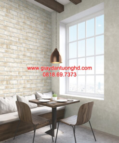 Giấy dán tường phòng bếp giả gạch, giấy dán tường quán ăn giả gạch 85089-4 if 85090-5