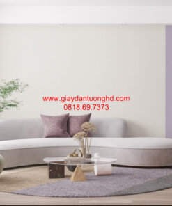 Giấy dán tường trơn phòng khách màu xanh nhạt phối tím 57200-3