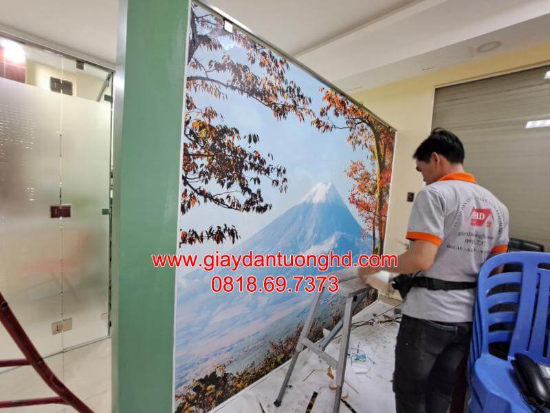 Thi công tranh, giấy dán tường đẹp Tiền Giang