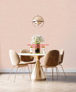 Giấy dán tường màu trơn phòng ăn, bếp màu hồng pastel 57206-8