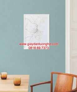 Giấy dán tường trơn phòng ăn, bếp màu xanh pastel 57196-4