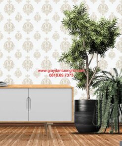 Giấy dán tường phòng khách hoa văn-2615