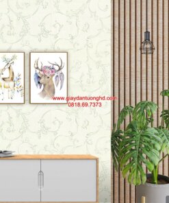 Giấy dán tường phòng khách hoa văn-2630
