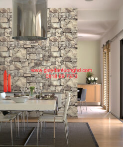 Giấy dán tường giả đá phòng ăn, phòng bếp