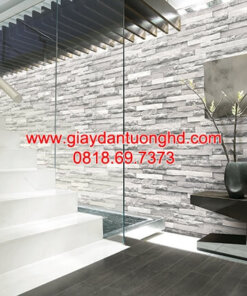 Giấy dán tường giả đá phòng khách, giấy dán tường phòng khách giả đá