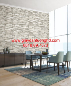 Giấy dán tường phòng ăn, phòng bếp giả đá 85047-2