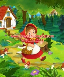 Tranh dán tường cô bé quàng khăn đỏ-FM_30797