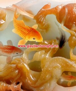 Tranh dán tường giả ngọc cá chép hóa rồng-62772