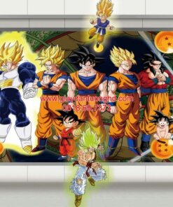 Tranh dán tường hoạt hình Songoku cho bé trai-60630