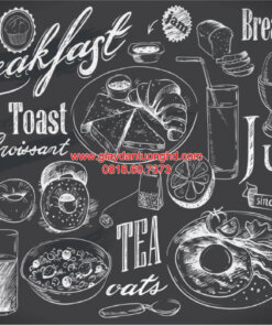 Tranh dán tường cafe trà sữa-FM_50388