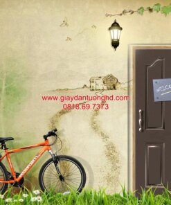 Tranh dán tường cafe trà sữa-OM-054