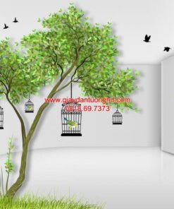 Tranh dán tường cafe trà sữa-WG_399