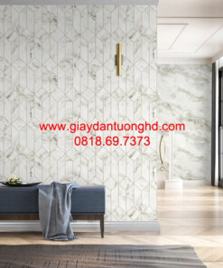 Giấy dán tường 3D phòng khách 6806-2 phối 6807-2