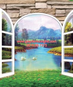 Tranh dán tường cửa sổ-H61118