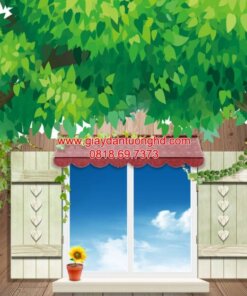 Tranh dán tường cửa sổ-H61121