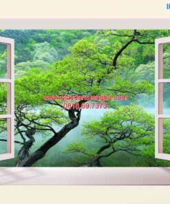 Tranh dán tường cửa sổ-H61405
