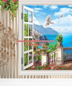 Tranh dán tường cửa sổ-H62864